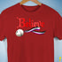 Believe Asexual Pride Jingle Bell Premium Unisex T-Shirt - Red